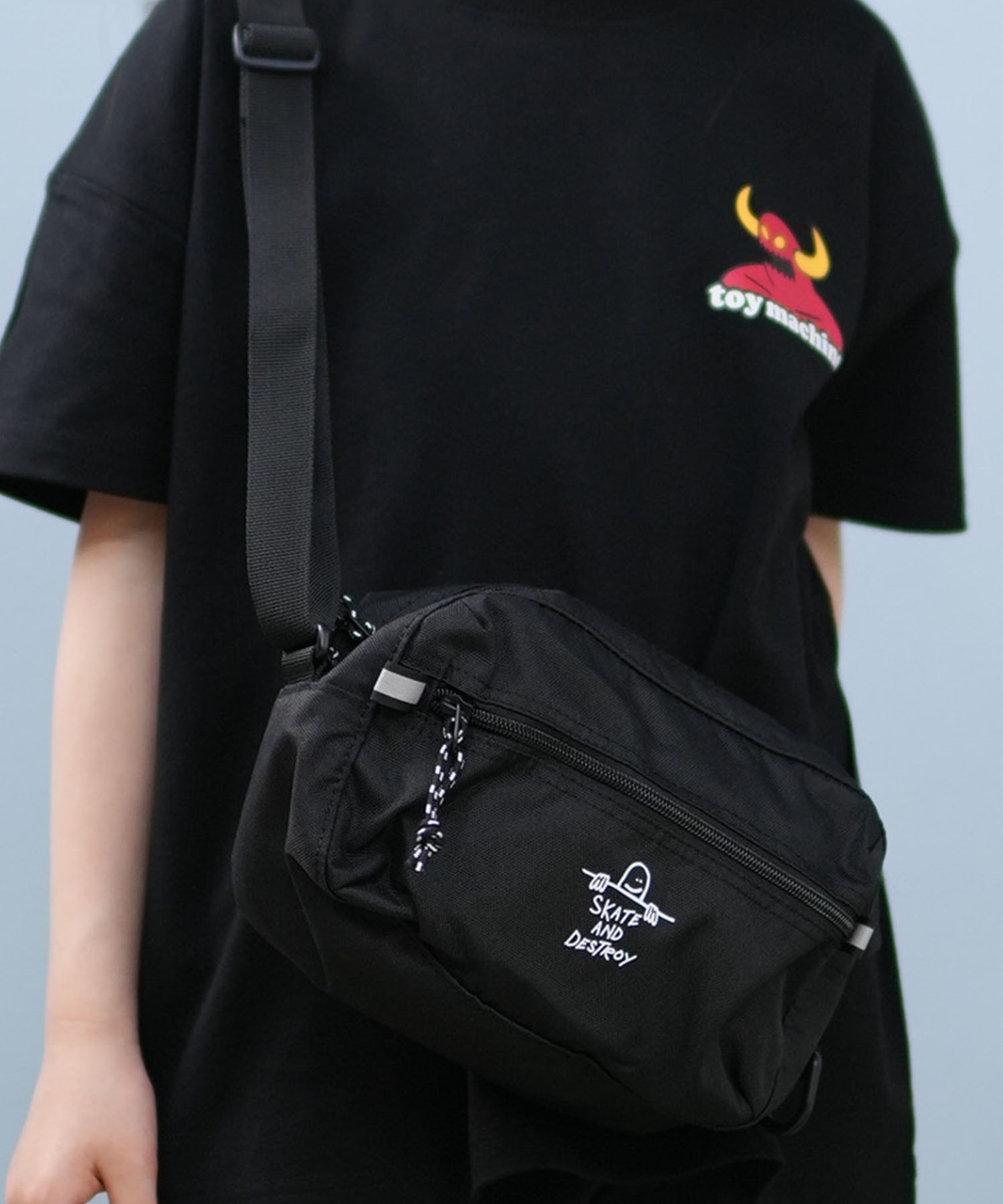 THRASHER スラッシャー バッグ キッズ ショルダーバッグ ミニショルダーポーチ 横 THR-292(BKSD-ONE)