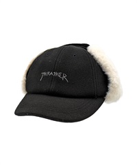 THRASHER スラッシャー キャップ 帽子 キッズ ジュニア 子供 ドッグイヤー イヤーフラップ 6パネル 24TH-C53K(BLK-KIDS)
