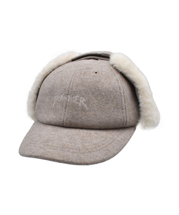THRASHER スラッシャー キャップ 帽子 キッズ ジュニア 子供 ドッグイヤー イヤーフラップ 6パネル 24TH-C53K
