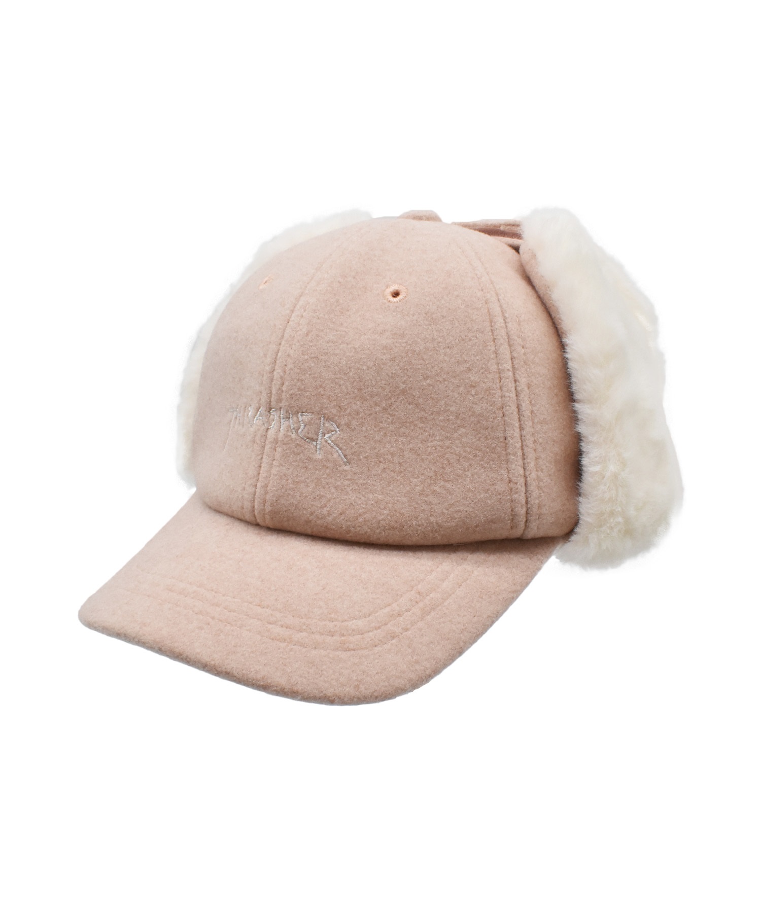 THRASHER スラッシャー キャップ 帽子 キッズ ジュニア 子供 ドッグイヤー イヤーフラップ 6パネル 24TH-C53K(PNK-KIDS)