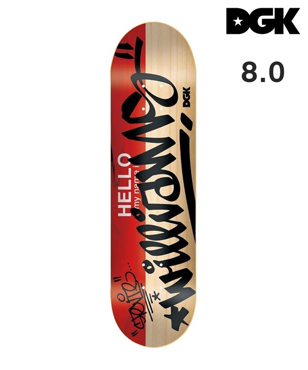 DGK ディージーケー スケートボード デッキ PRO ONE OFFS HELLO 8.0 ムラサキスポーツ