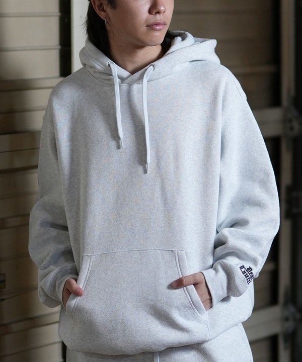 DEAR LAUREL ディアローレル パーカー プルオーバー メンズ スウェット ワンポイント ブラックレター 裏起毛 D24F1201