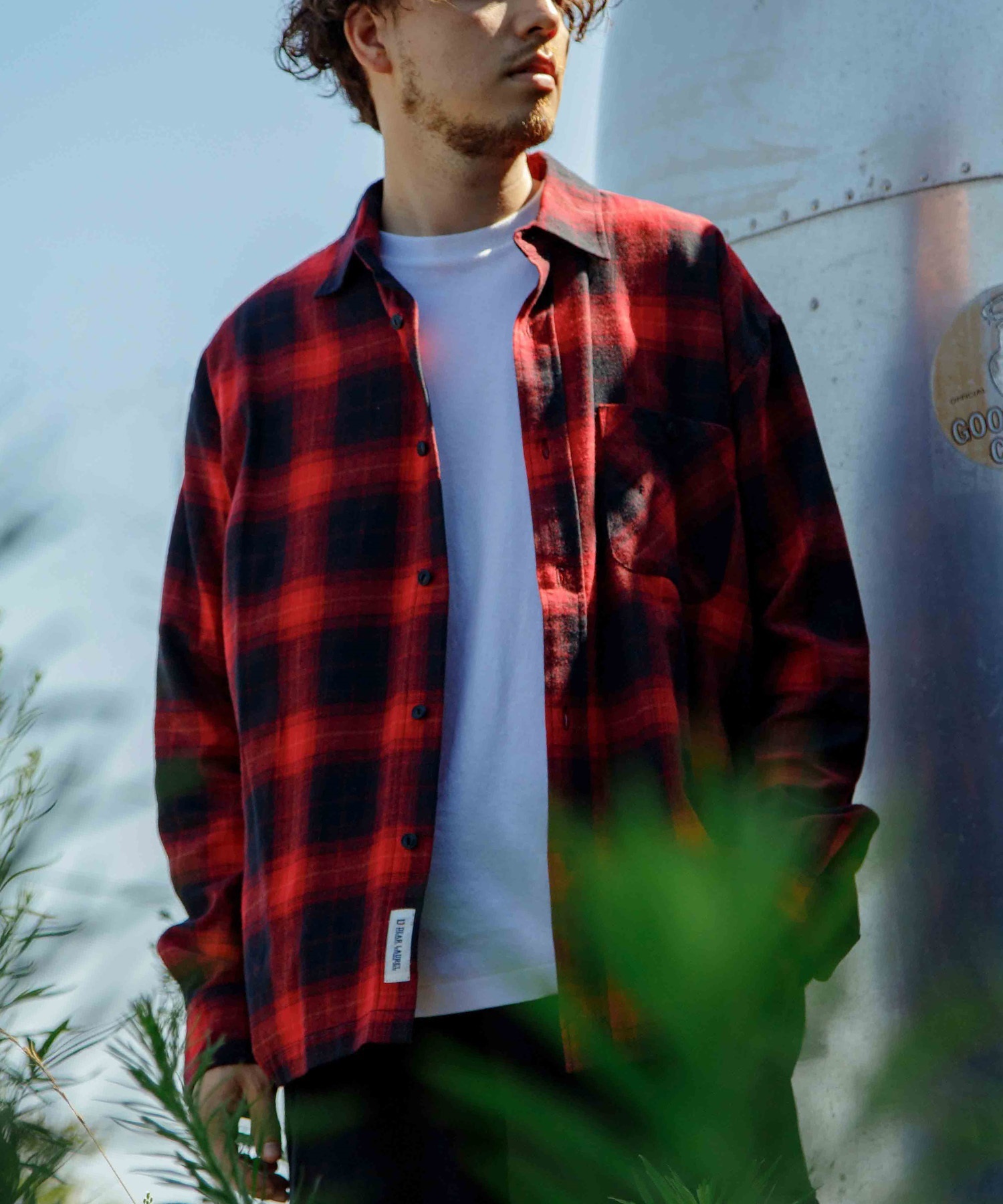 DEAR LAUREL ディアローレル 長袖シャツ メンズ チェック ネルシャツ