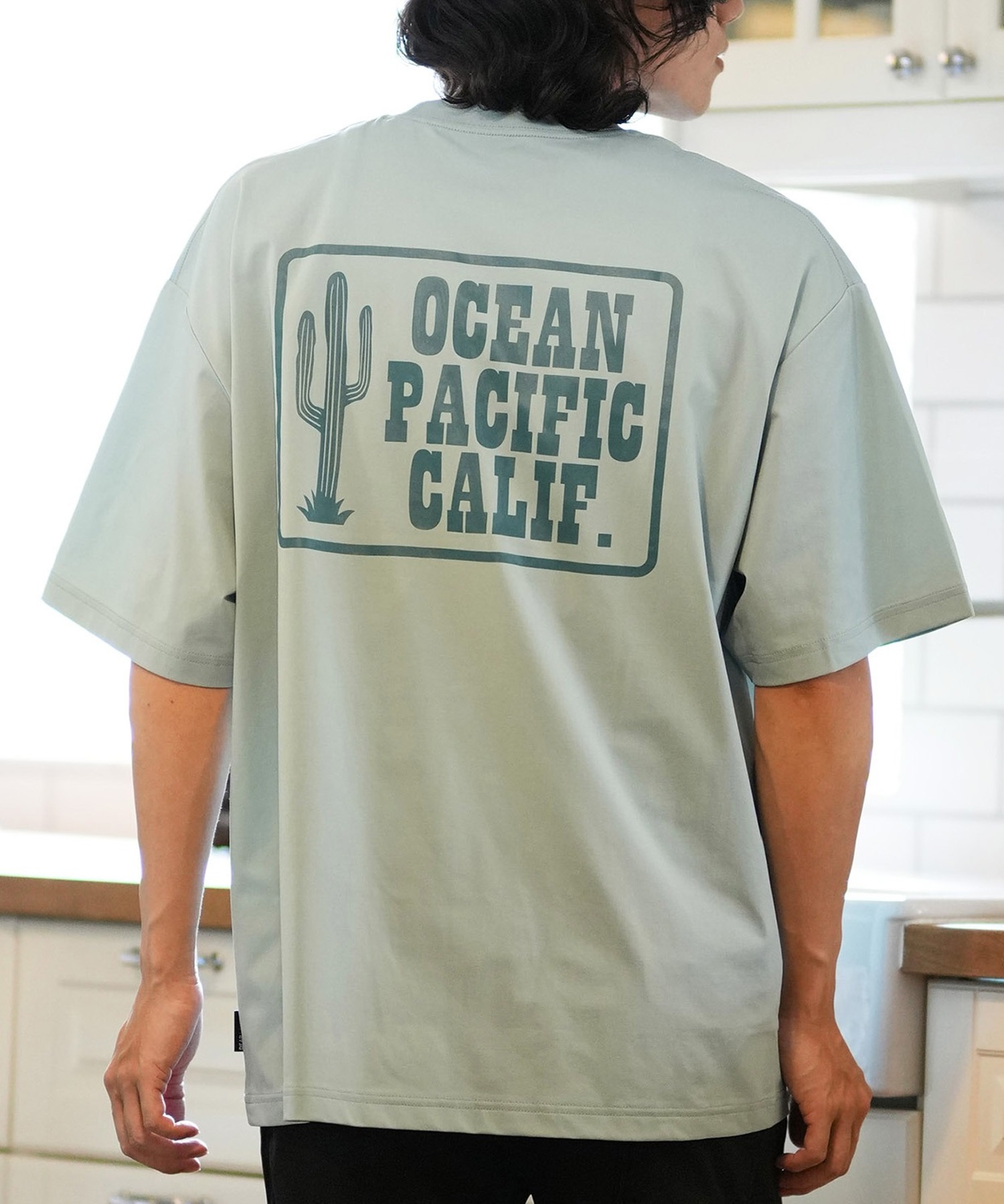 DEAR LAUREL ディアローレル × OP オーピー コラボ ラッシュガード 半袖 メンズ Tシャツ バックプリント 水陸両用 514530D ムラサキスポーツ限定(SAX-M)