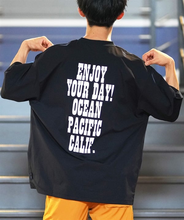DEAR LAUREL ディアローレル × OP オーピー コラボ ラッシュガード 半袖 メンズ Tシャツ バックプリント 水陸両用 514531D ムラサキスポーツ限定