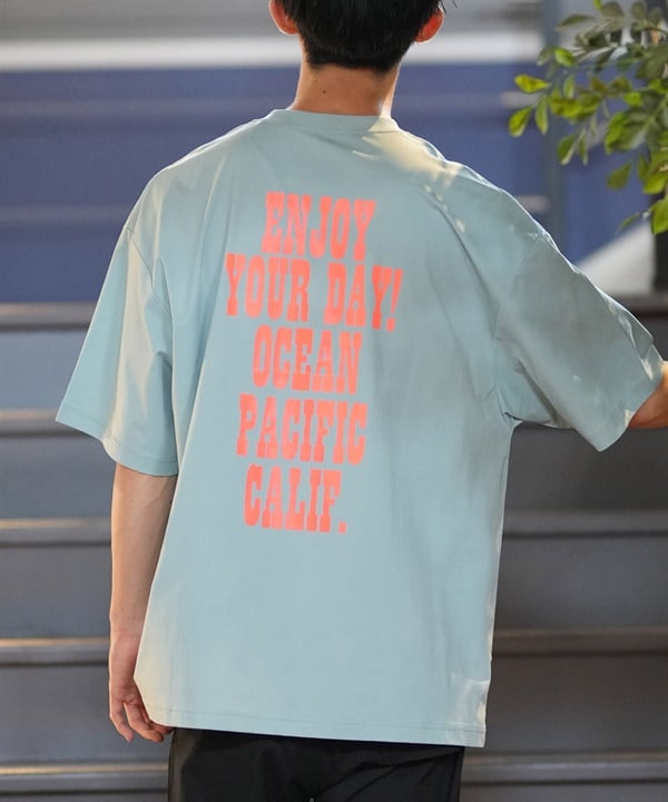 DEAR LAUREL ディアローレル × OP オーピー コラボ ラッシュガード 半袖 メンズ Tシャツ バックプリント 水陸両用 514531D ムラサキスポーツ限定