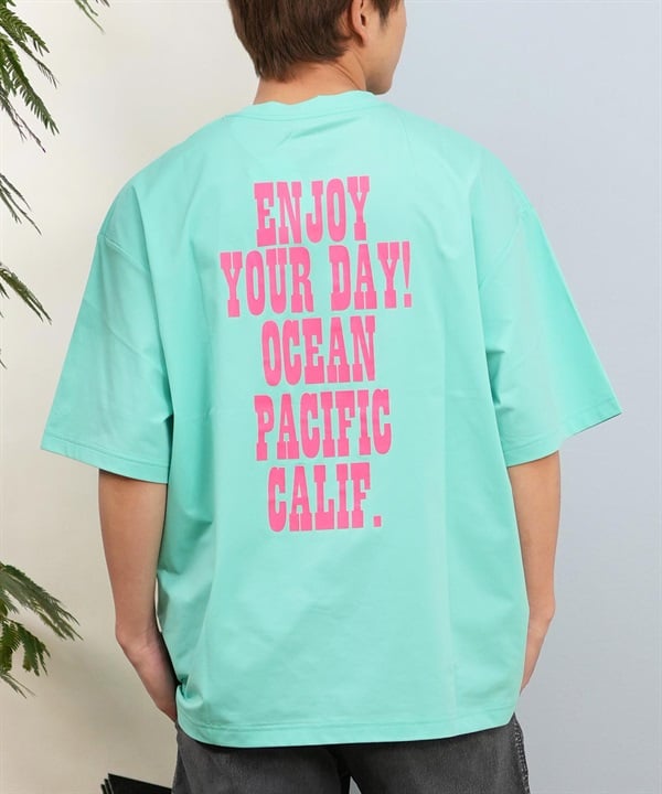 DEAR LAUREL ディアローレル × OP オーピー コラボ ラッシュガード 半袖 メンズ Tシャツ バックプリント 水陸両用 514531D ムラサキスポーツ限定