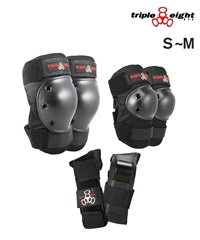 TRIPLE EIGHT トリプル エイトスケートボード プロテクター SAVER SERIES PADS 3-PACK ムラサキスポーツ(BK-S)