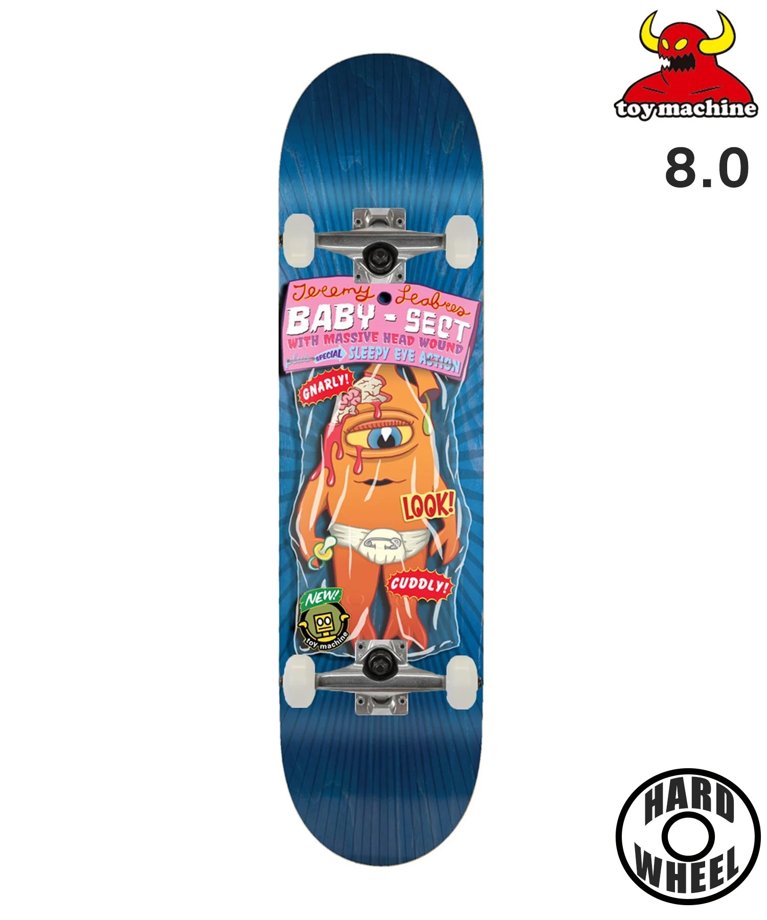 TOY MACHINE トイマシーン スケートボード コンプリート 8.0inch LEABRES TOY DOLLS ムラサキスポーツ(ONE-8inch)