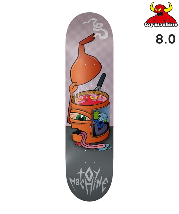 TOYMACHINE トイマシーン スケートボード デッキ 8.0inch BRAIN SIZZLE ムラサキスポーツ