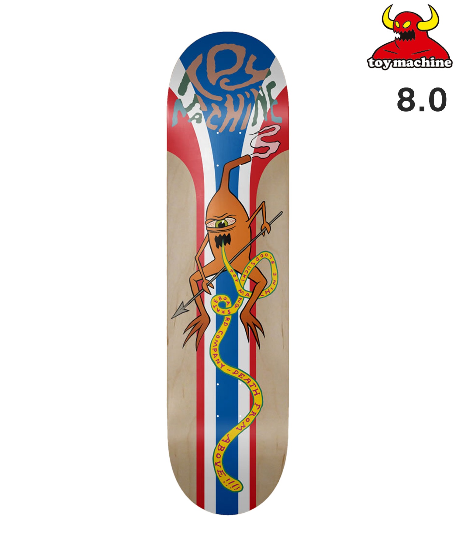TOYMACHINE トイマシーン スケートボード デッキ 8.0inch FROM ABOVE
