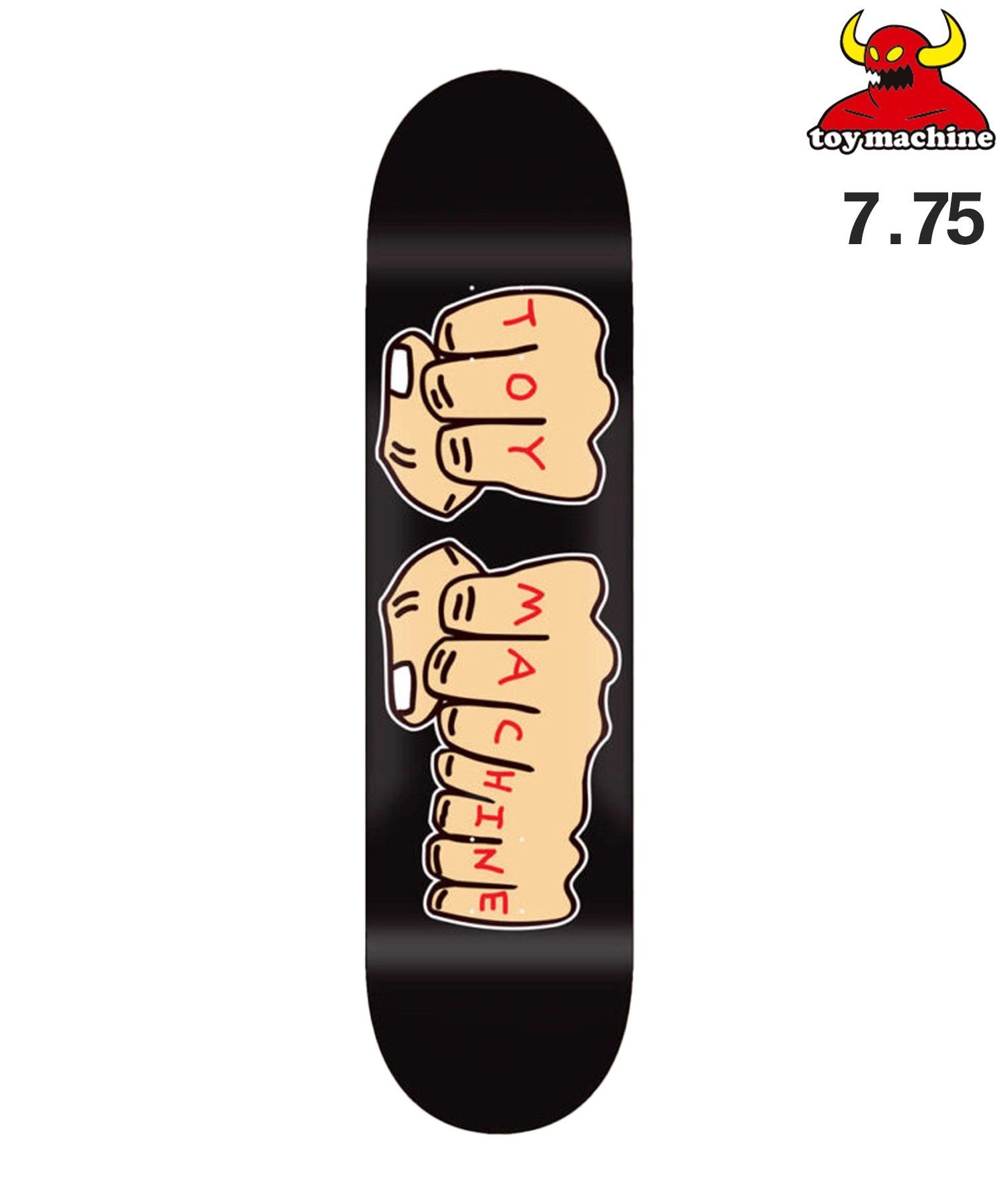 TOYMACHINE トイマシーン スケートボード デッキ 7.75inch NEW FISTS COLOR-J #03 ムラサキスポーツ(ONE-7.75inch)