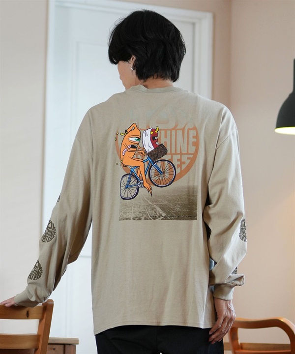 TOY MACHINE トイマシーン 長袖 Tシャツ メンズ ロンT ビックシルエット バックプリント ムラサキスポーツ限定 MTMFELT3