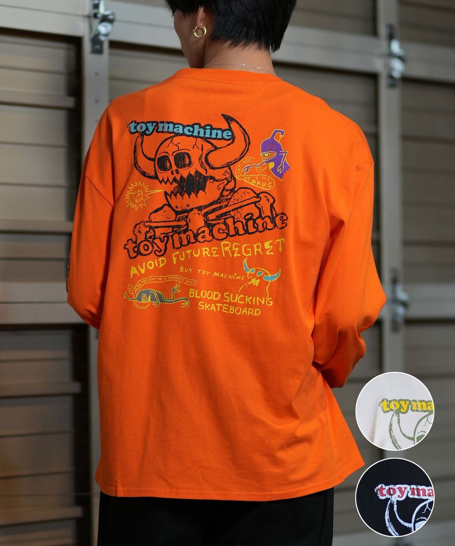 TOY MACHINE トイマシーン 長袖 Tシャツ メンズ ロンT ビック