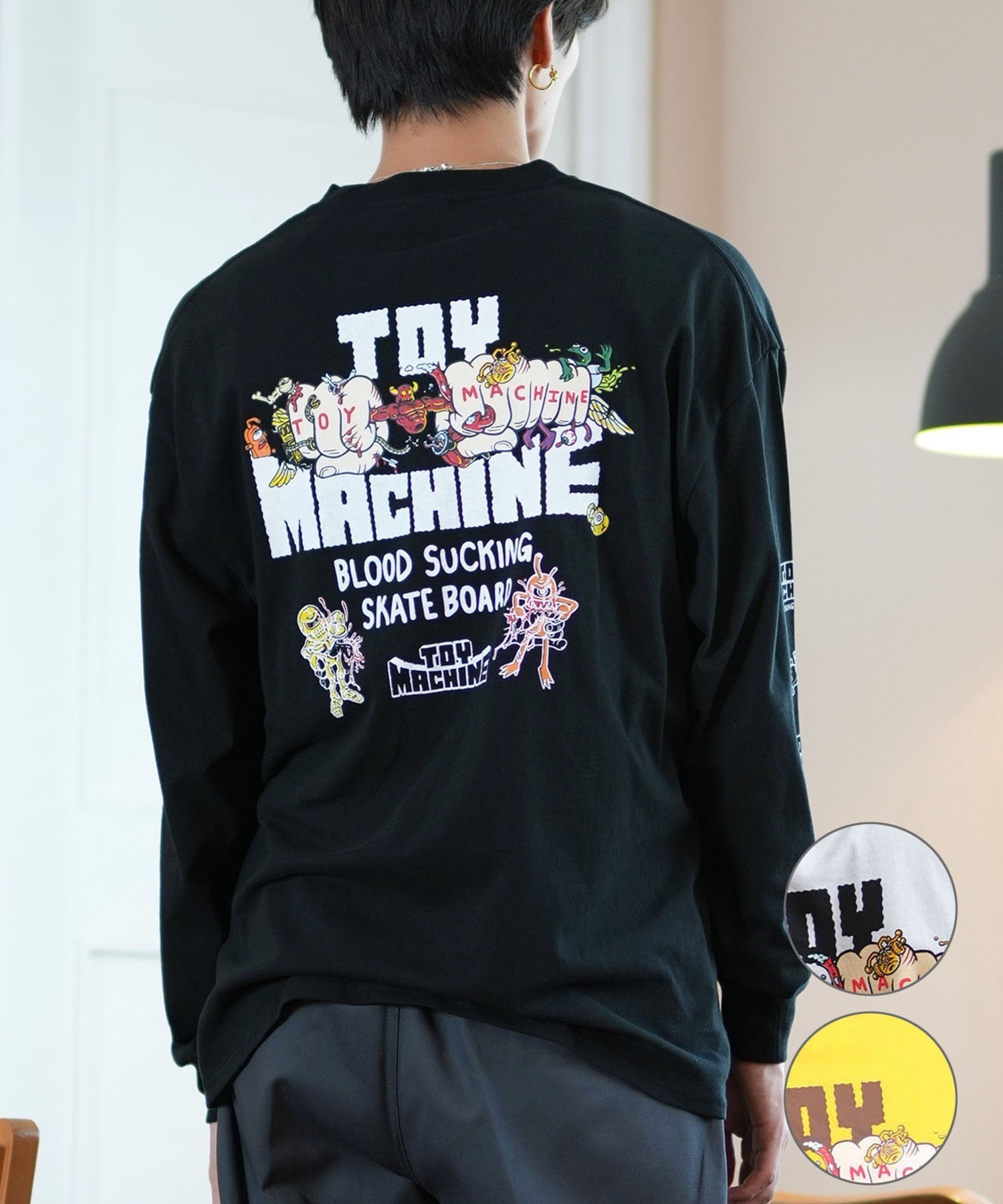 toy machine トイマシーン メンズ 長袖Tシャツ ロンT ストリート