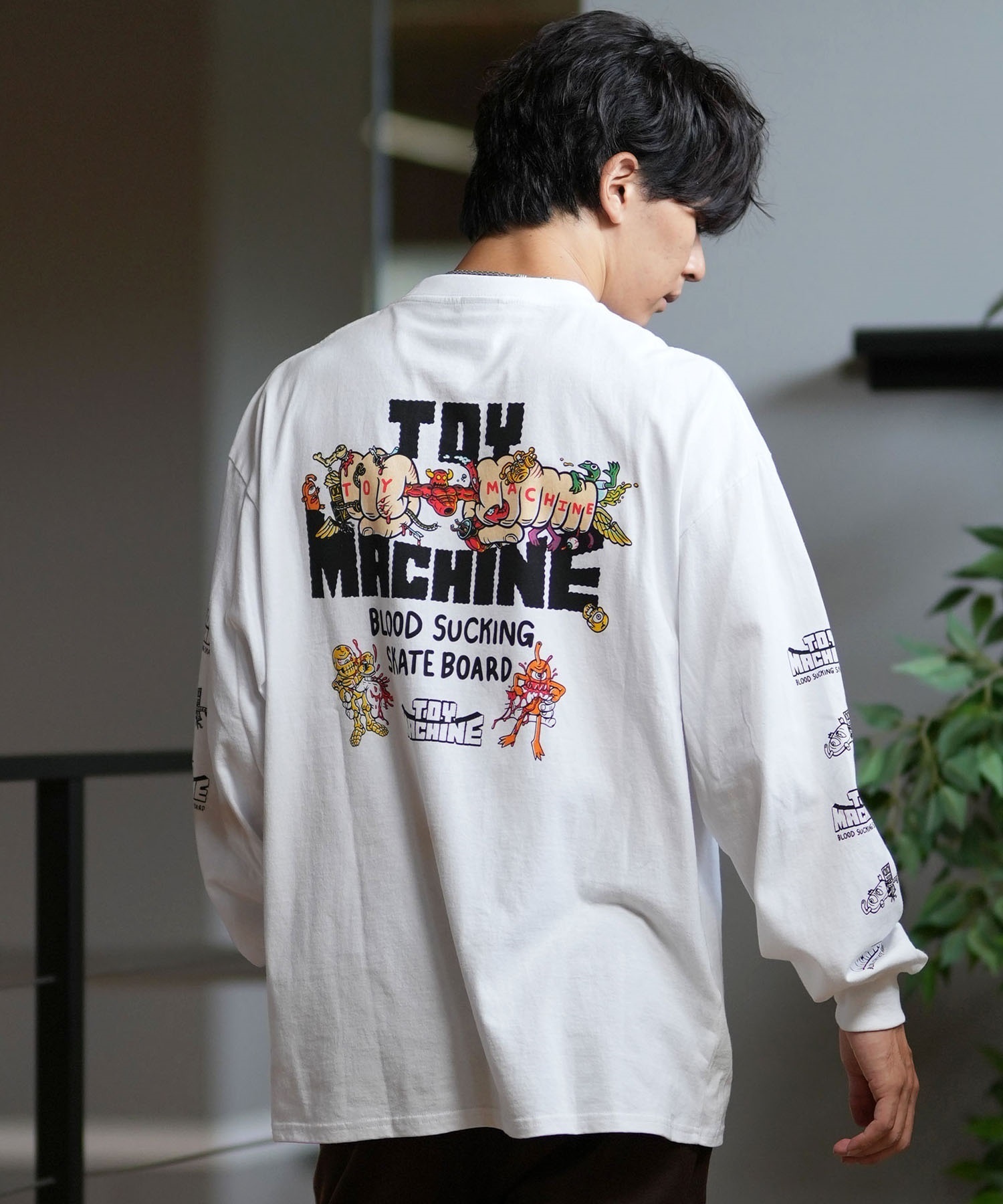 TOY MACHINE トイマシーン 長袖 Tシャツ メンズ ロンT ビック