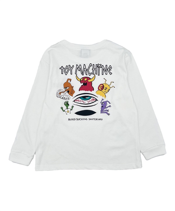 TOY MACHINE トイマシーン 長袖 Tシャツ キッズ ロンT ロゴ トイモンスター バックプリント 24A976-42