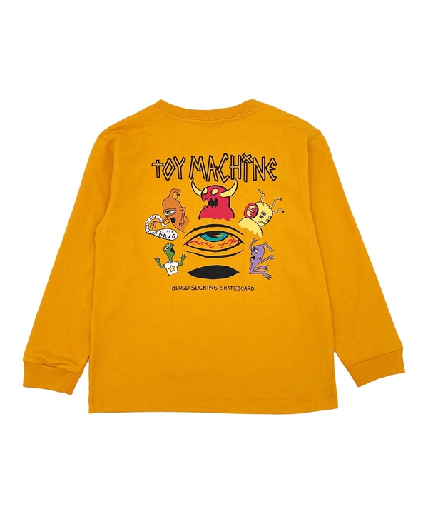 TOY MACHINE トイマシーン 長袖 Tシャツ キッズ ロンT ロゴ トイモンスター バックプリント 24A976-42