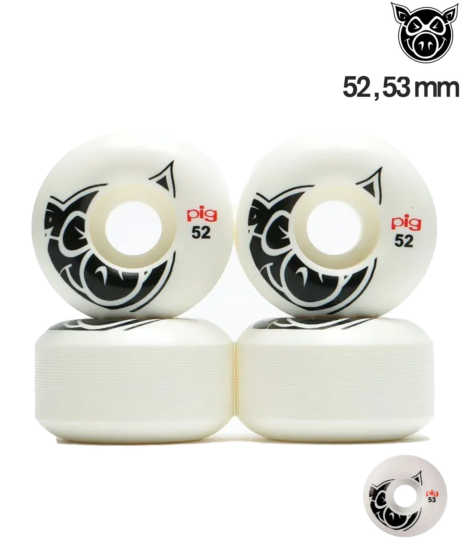 PIG WHEELS ピッグ ウィール スケートボード ウィール 101A 52