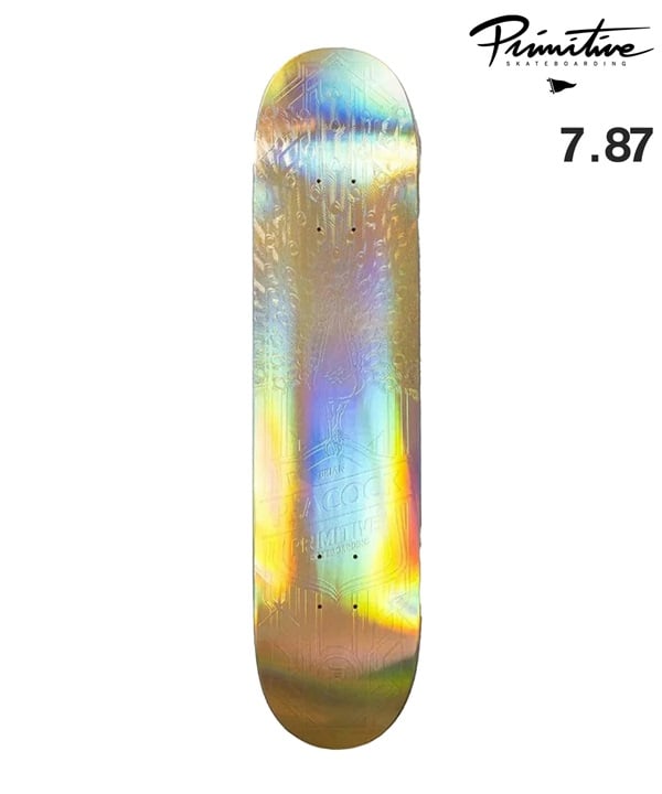 PRIMITIVE プリミティブ スケートボード デッキ 7.87inch PEACOCK HOLOFOIL ムラサキスポーツ
