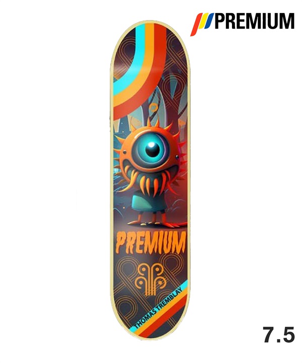 PREMIUM プレミアム キッズ スケートボード デッキ 7.5inch MONSTERS THOMAS EYE MINI  初心者