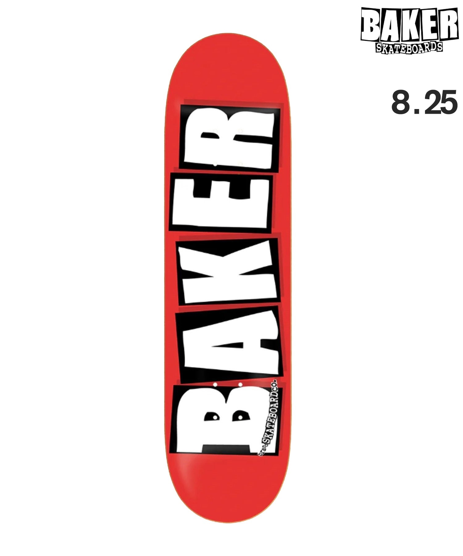 BAKER ベーカー スケートボード デッキ8.25inch BRAND LOGO WHITE ムラサキスポーツ(WHT-8.25inch)