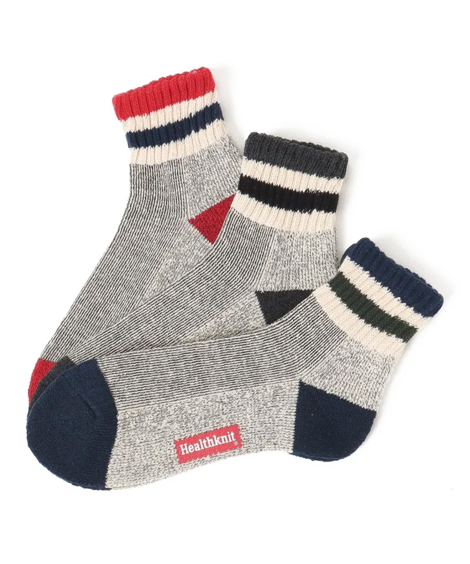 Healthknit ヘルスニット ソックス 靴下 3足組 シンカー ライン 3P