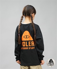 POLER ポーラー Tシャツ キッズ 長袖 ロンT バックプリント 袖ロゴ