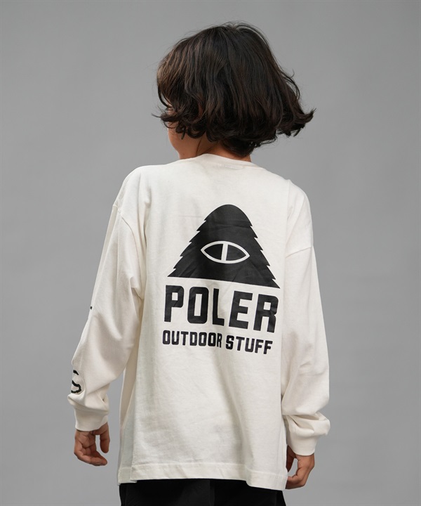 POLER ポーラー Tシャツ キッズ 長袖 ロンT バックプリント 袖ロゴ 249MCV0031