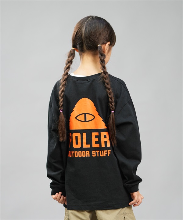 POLER ポーラー Tシャツ キッズ 長袖 ロンT バックプリント 袖ロゴ 249MCV0031