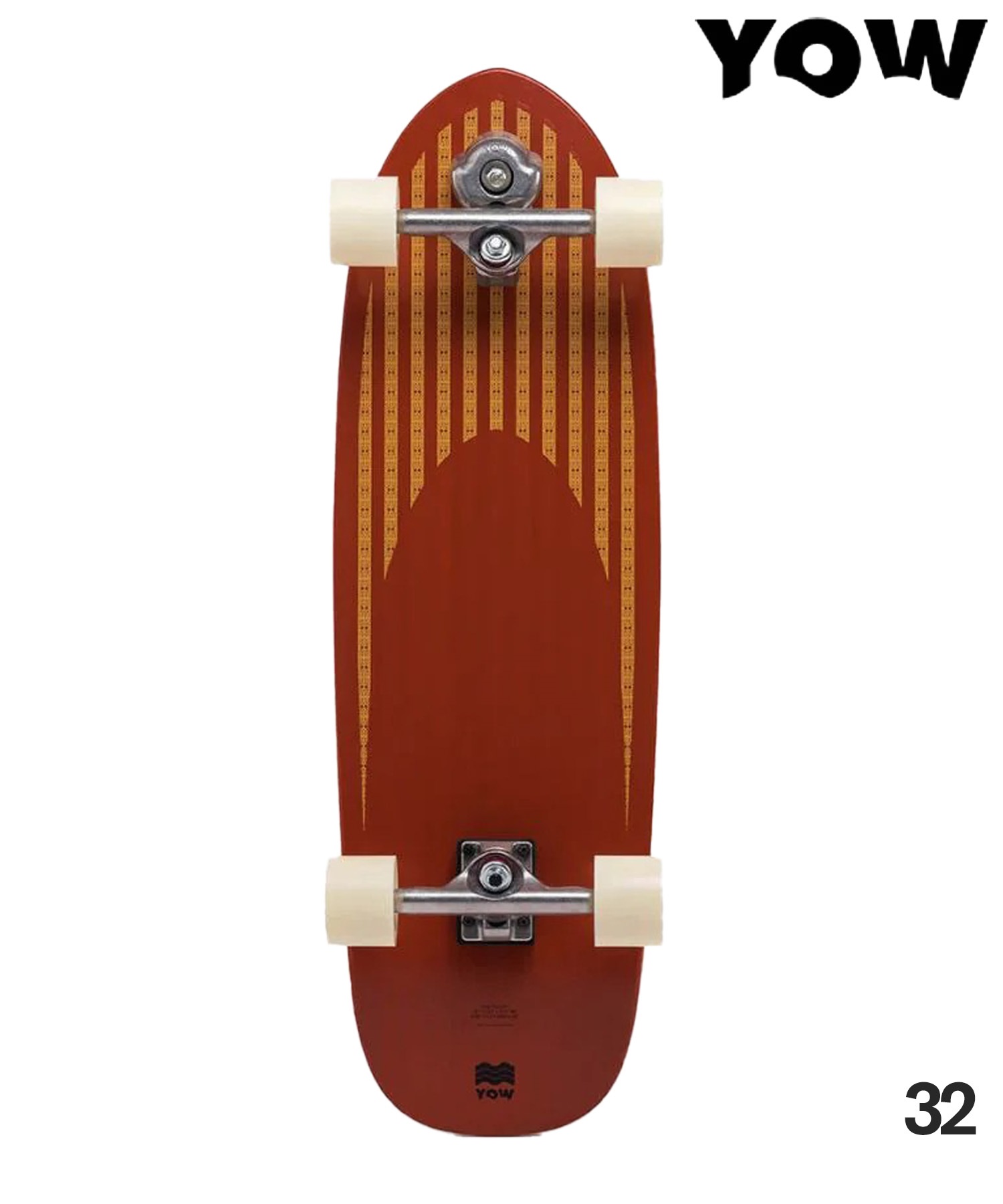 YOW ヤウ サーフ スケートボード コンプリート 32inch LAKEY PEAK 22-S(BROWN-32inch)