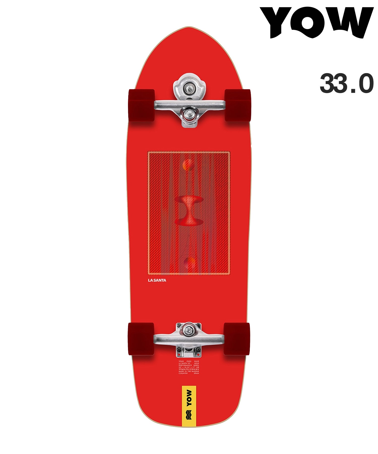 YOW ヤウ ロング スケートボード コンプリート 33.0inch LA SANTA
