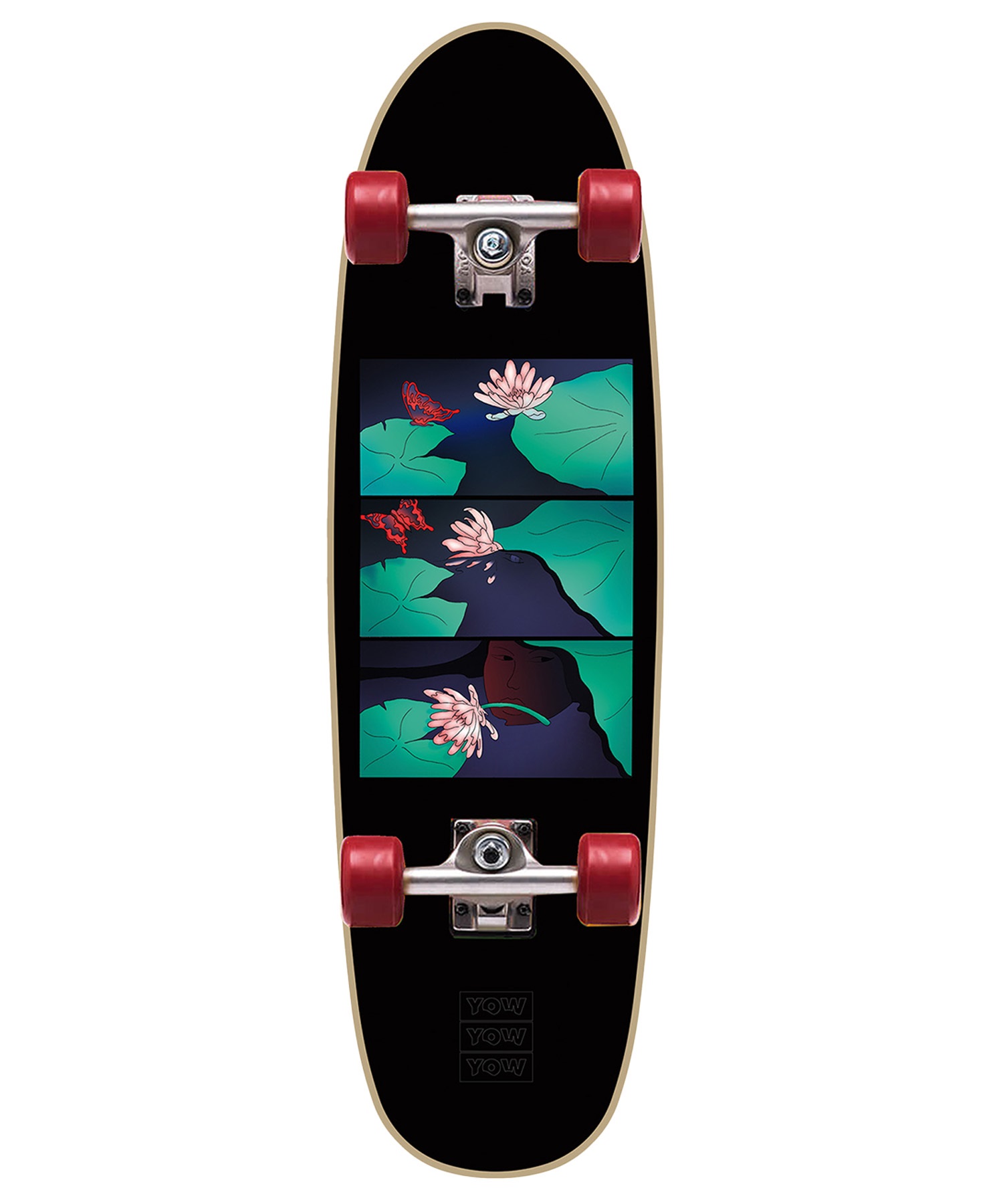 【人気No.1】 YOW ヤウ ロング スケートボード コンプリート 30.0inch LOTUS スケートボード