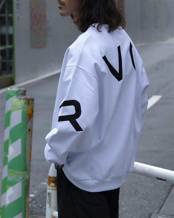RVCA ルーカ トレーナー クルーネック メンズ スウェット ビッグロゴ バックプリント ルーズシルエット 裏起毛 BE042-032