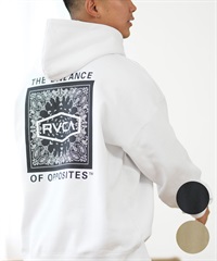 RVCA ルーカ パーカー プルオーバー メンズ バックプリント ペイズリー柄 裏起毛 BE042-P06 ムラサキスポーツ限定(KHA-S)