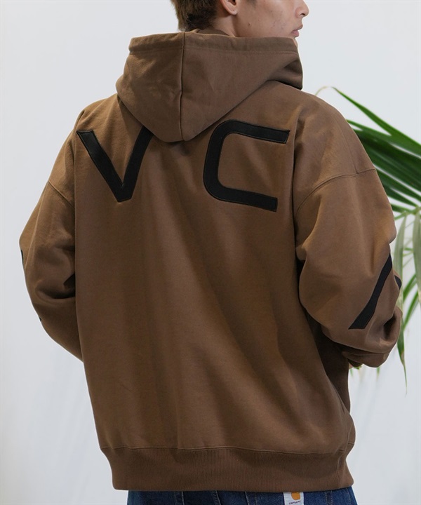 RVCA ルーカ パーカー ジップアップ メンズ ビッグロゴ バックプリント ルーズシルエット BE042-044