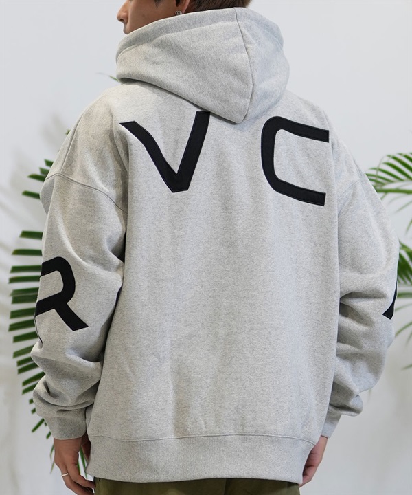 RVCA ルーカ パーカー ジップアップ メンズ ビッグロゴ バックプリント ルーズシルエット BE042-044