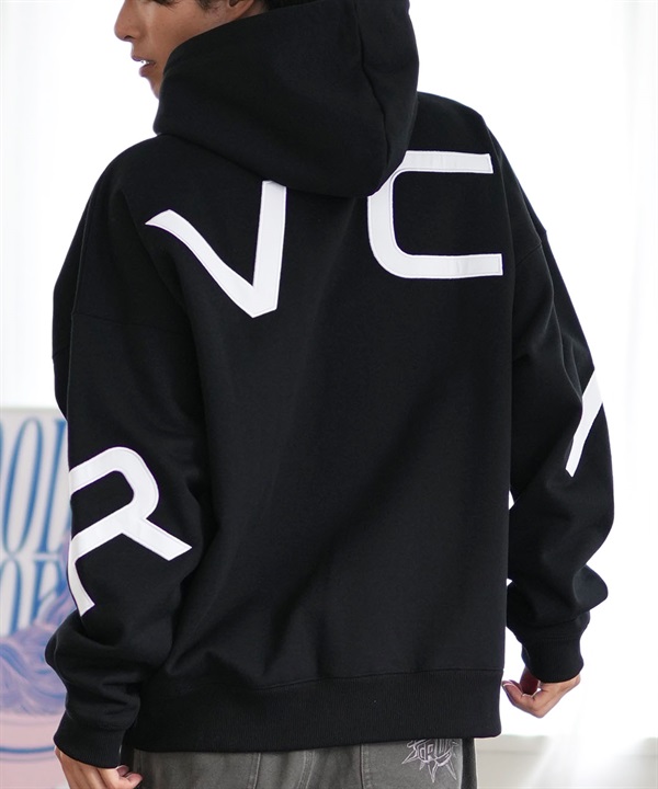 RVCA ルーカ パーカー ジップアップ メンズ ビッグロゴ バックプリント ルーズシルエット BE042-044