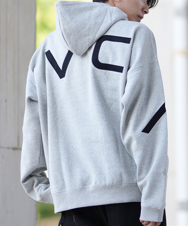 RVCA ルーカ パーカー プルオーバー メンズ スウェット フーディー ビッグロゴ バックプリント ルーズシルエット 裏起毛 BE042-005