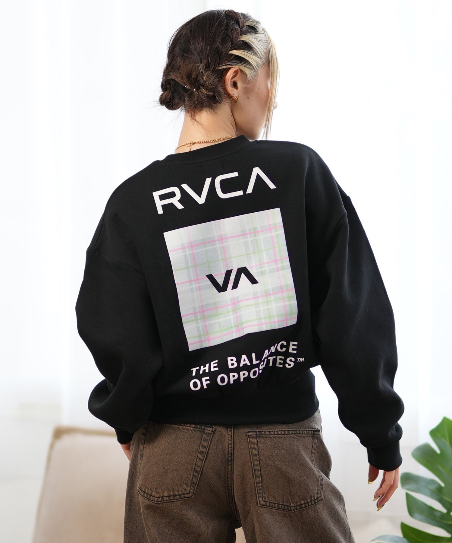 2024年 お歳暮・冬ギフト特集 RVCA ルーカ トレーナー レディース クロップド丈 バック トップス
