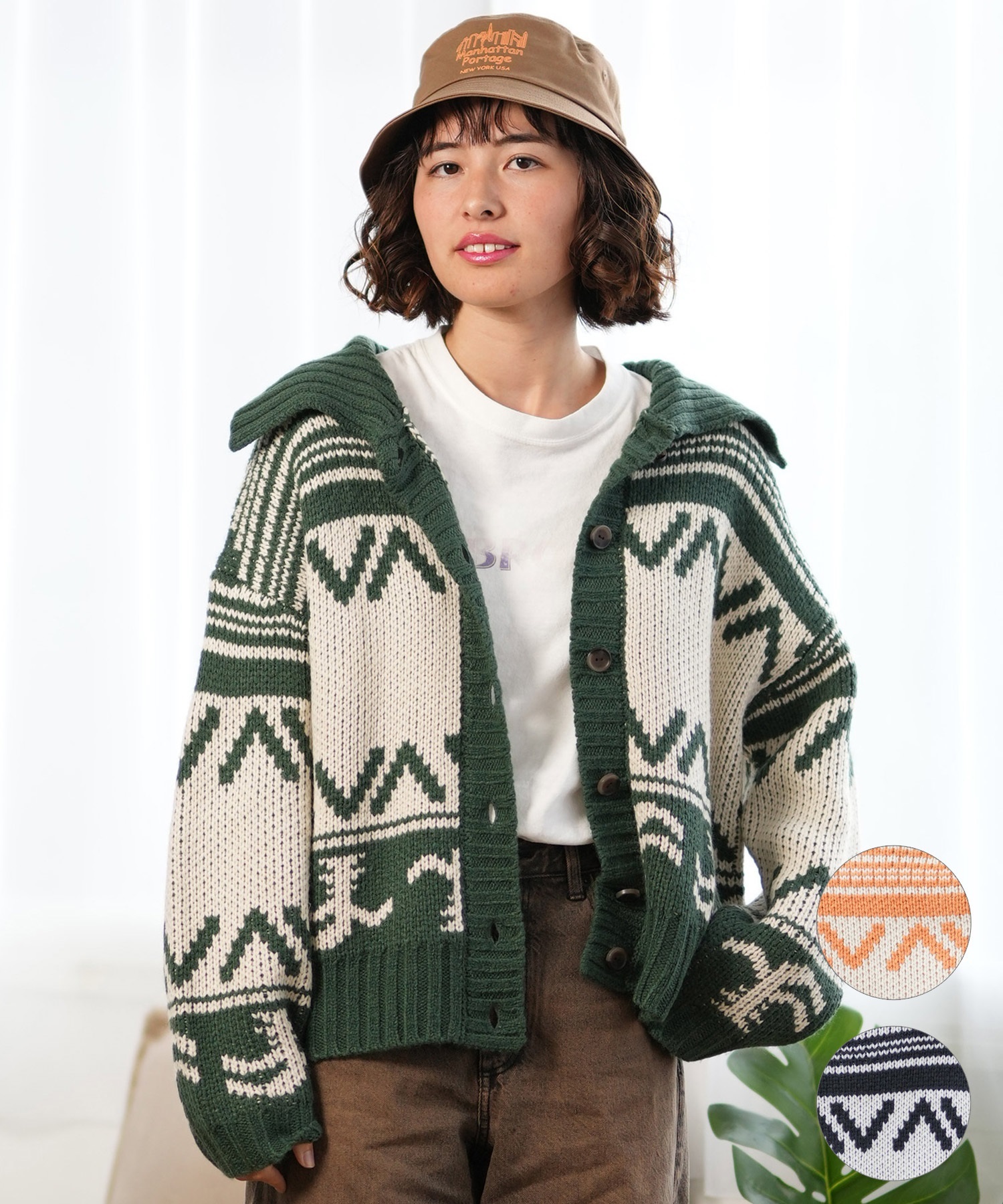 RVCA ルーカ ニット カーディガン レディース セーター ロゴ