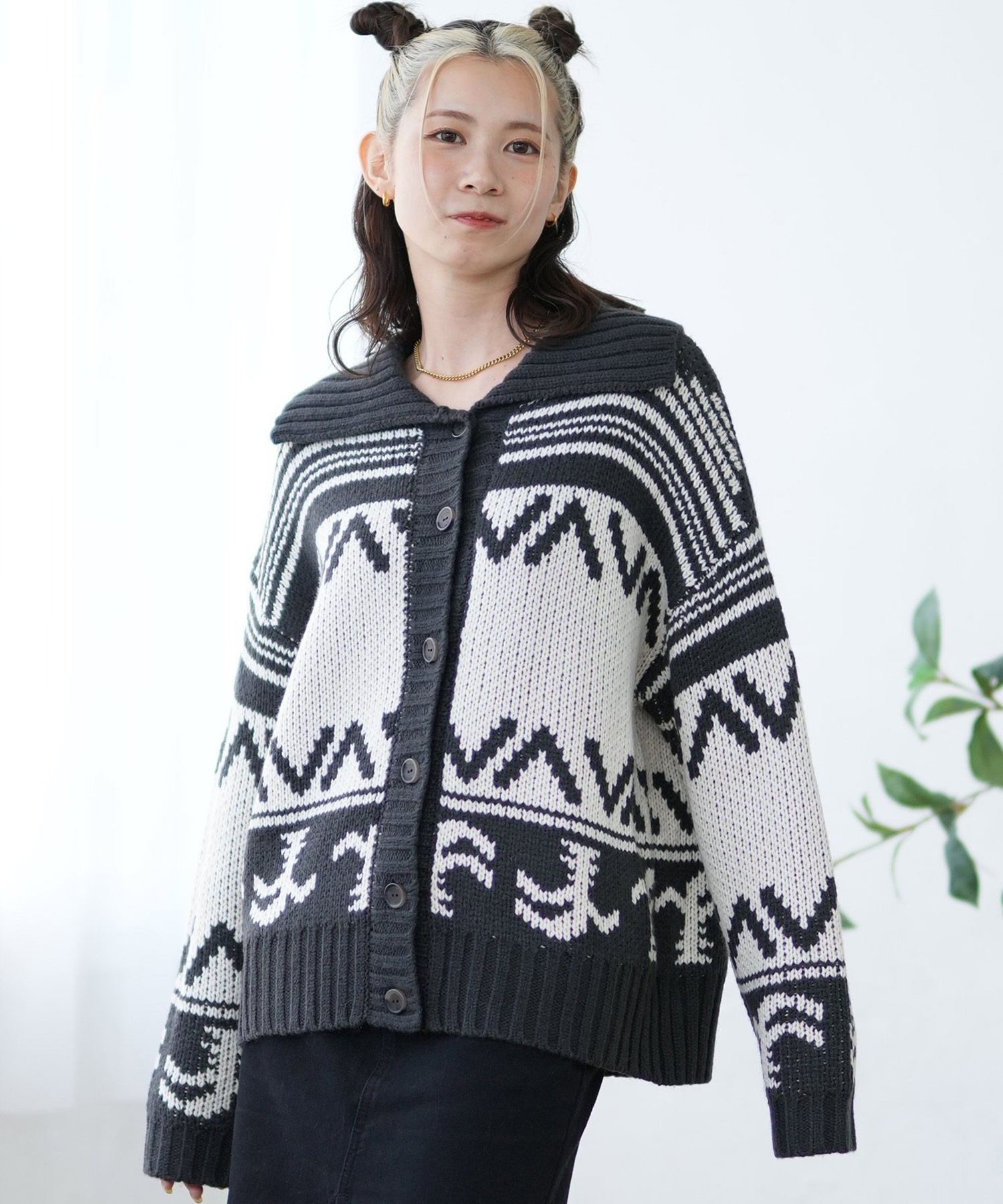 RVCA セーター ニット メンズ BIG KNIT セーター/ルーカロゴ