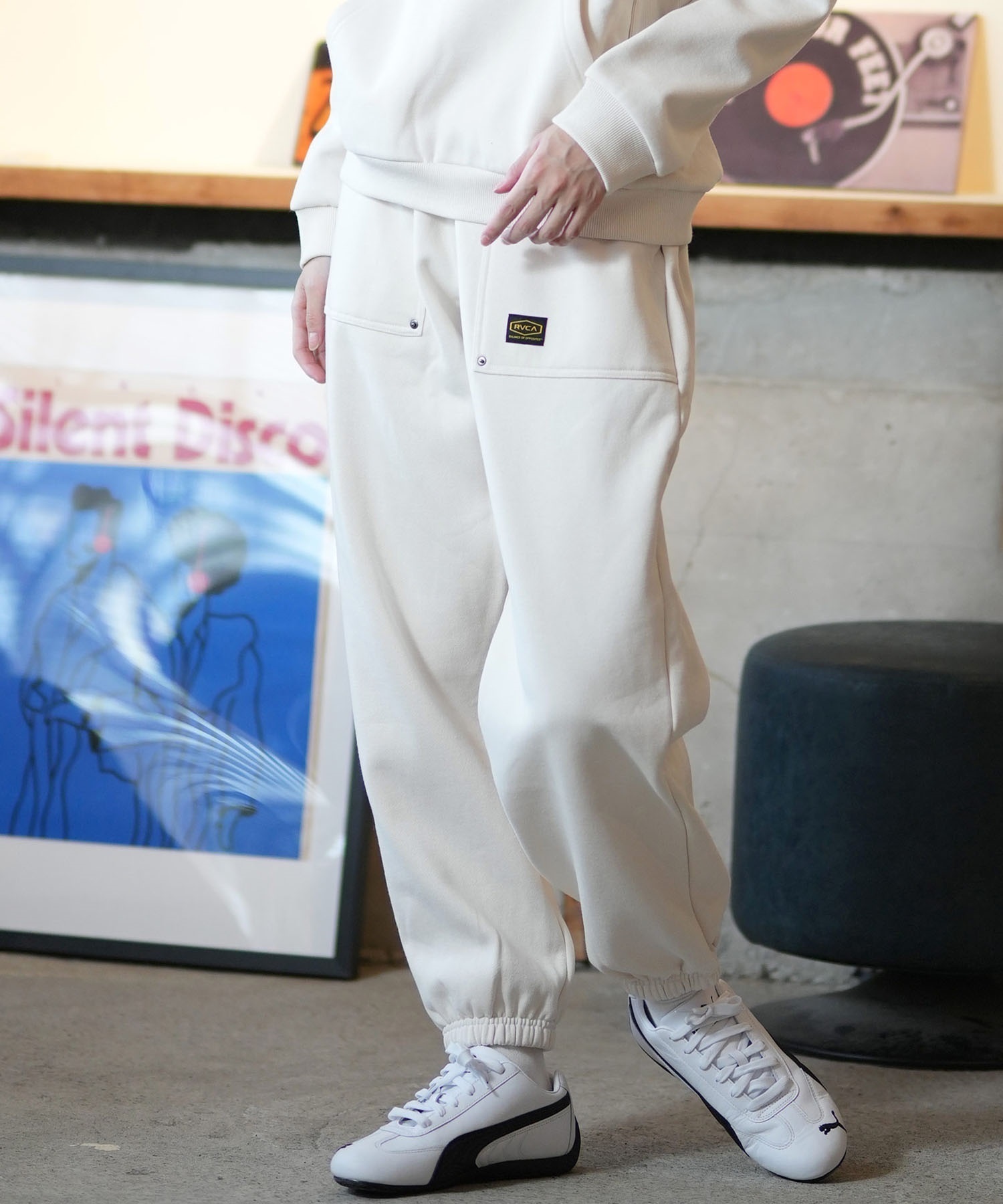 スウェットパンツ ジャージ RVCA メンズ METALURGY SWEAT PANT セットアップボトムス/ルーカセットアップ対応ロゴ刺繍スウェット