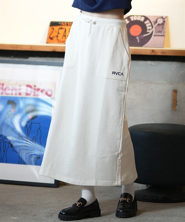 RVCA ルーカ スウェットスカート レディース ロングスカート スリットデザイン セットアップ対応 BE044-609