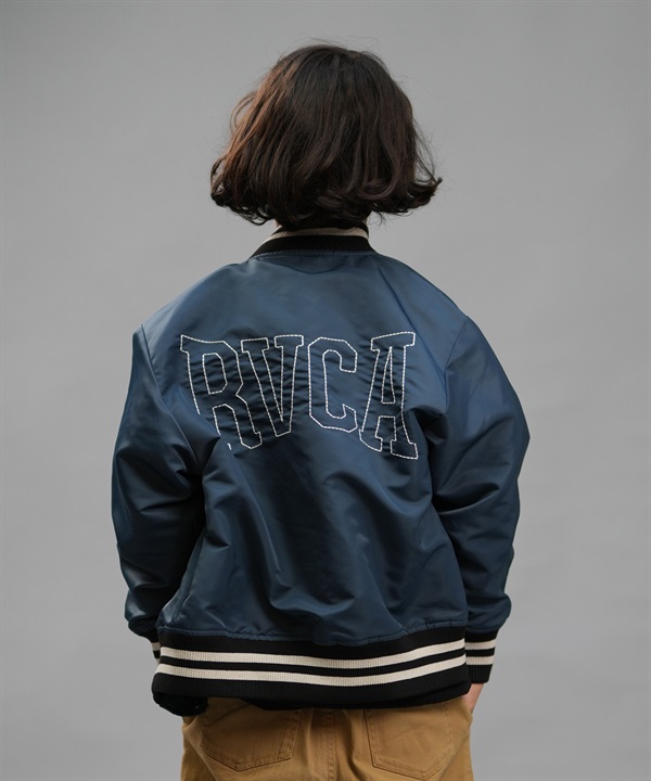 RVCA ルーカ アウター キッズ スタジャン スタジアムジャケット バックロゴ 親子コーデ BE046-P70