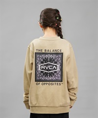 （お得な特別割引価格） RVCA ルーカ トレーナー キッズ クルーネック スウェット バック トップス