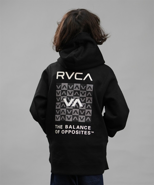 RVCA ルーカ パーカー キッズ プルオーバー スウェット フーディー バックプリント BE046-040