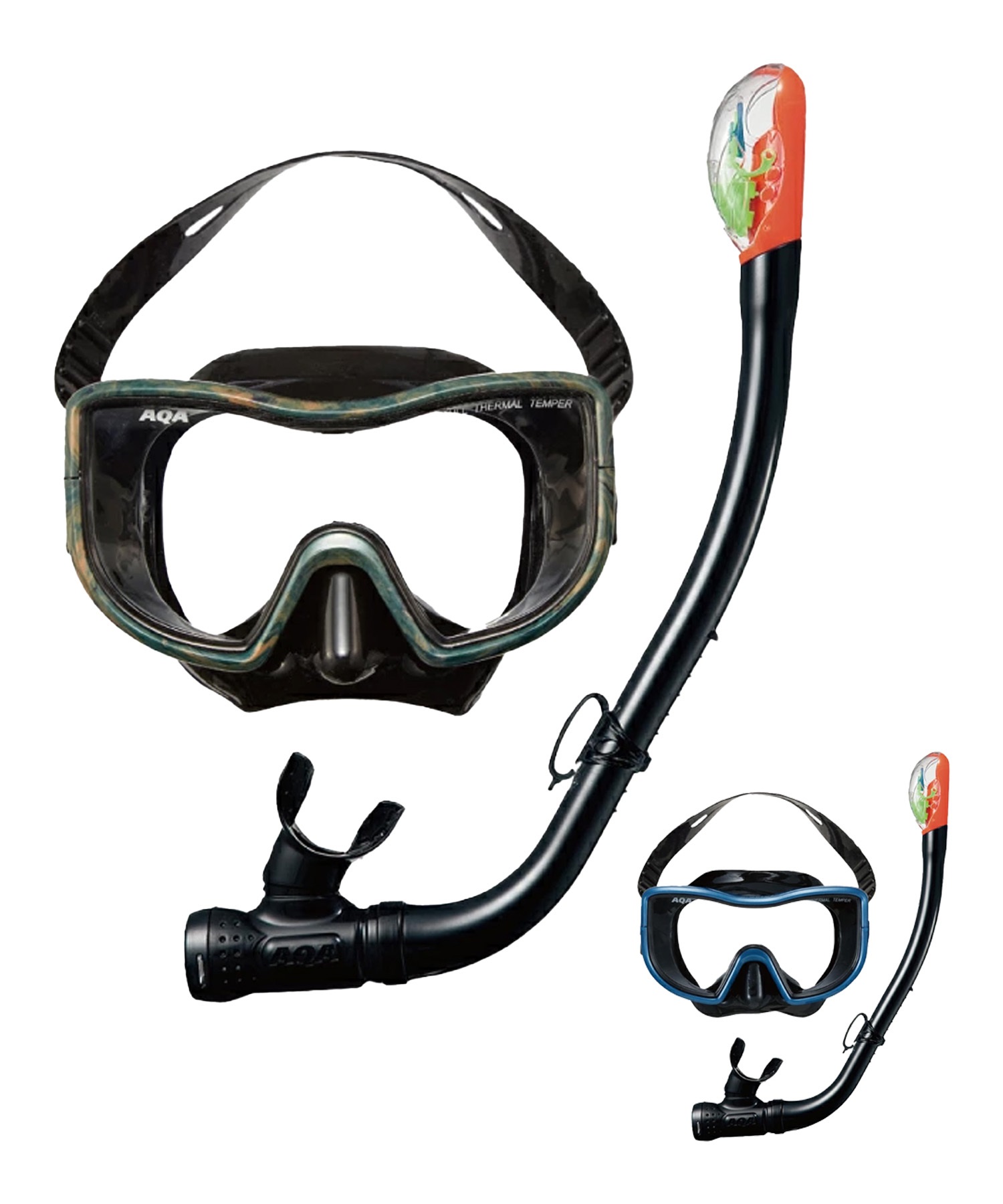 AQA エーキューエー マスク スノーケル メビウスライト & サミードライ