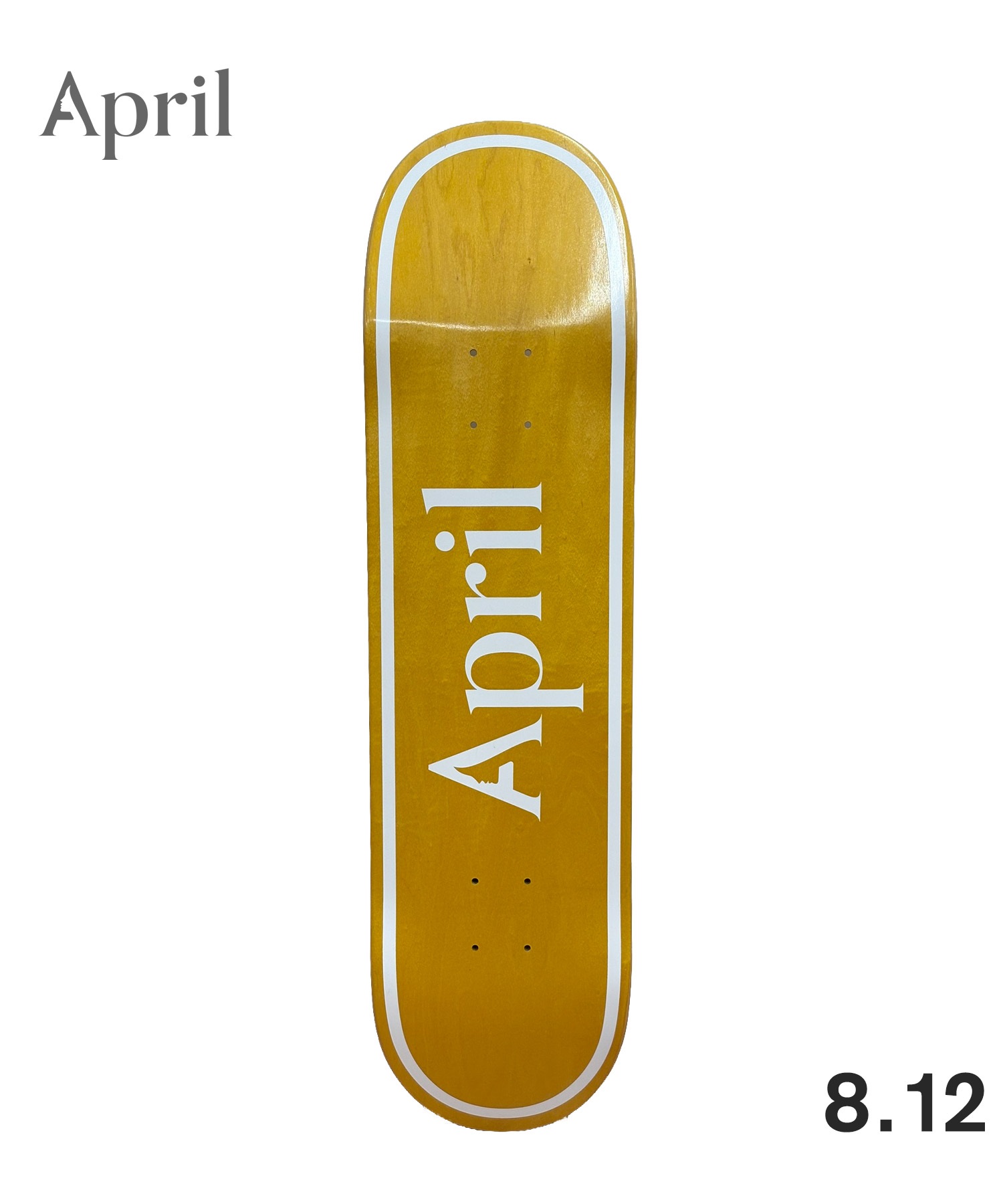 APRIL エープリル スケートボード デッキ 8.125inch OG LOGO YELLOW
