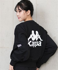 KAPPA カッパ トレーナー レディース クルーネック スウェット ショート丈 バックプリント 裏毛 244912 ムラサキスポーツ限定